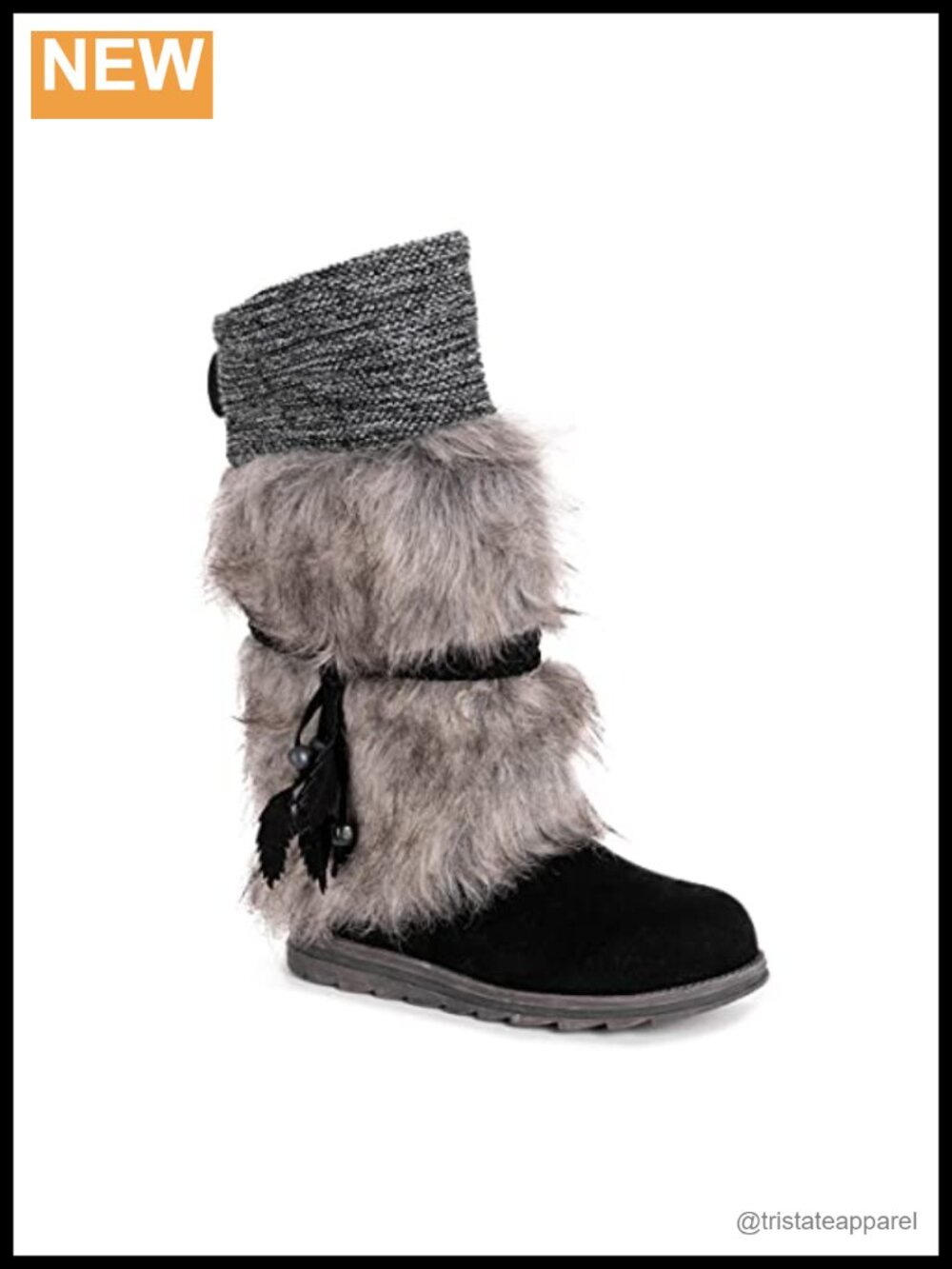 Mid-Calf Pull-On Boots Memory Foam Insole Belt Detail